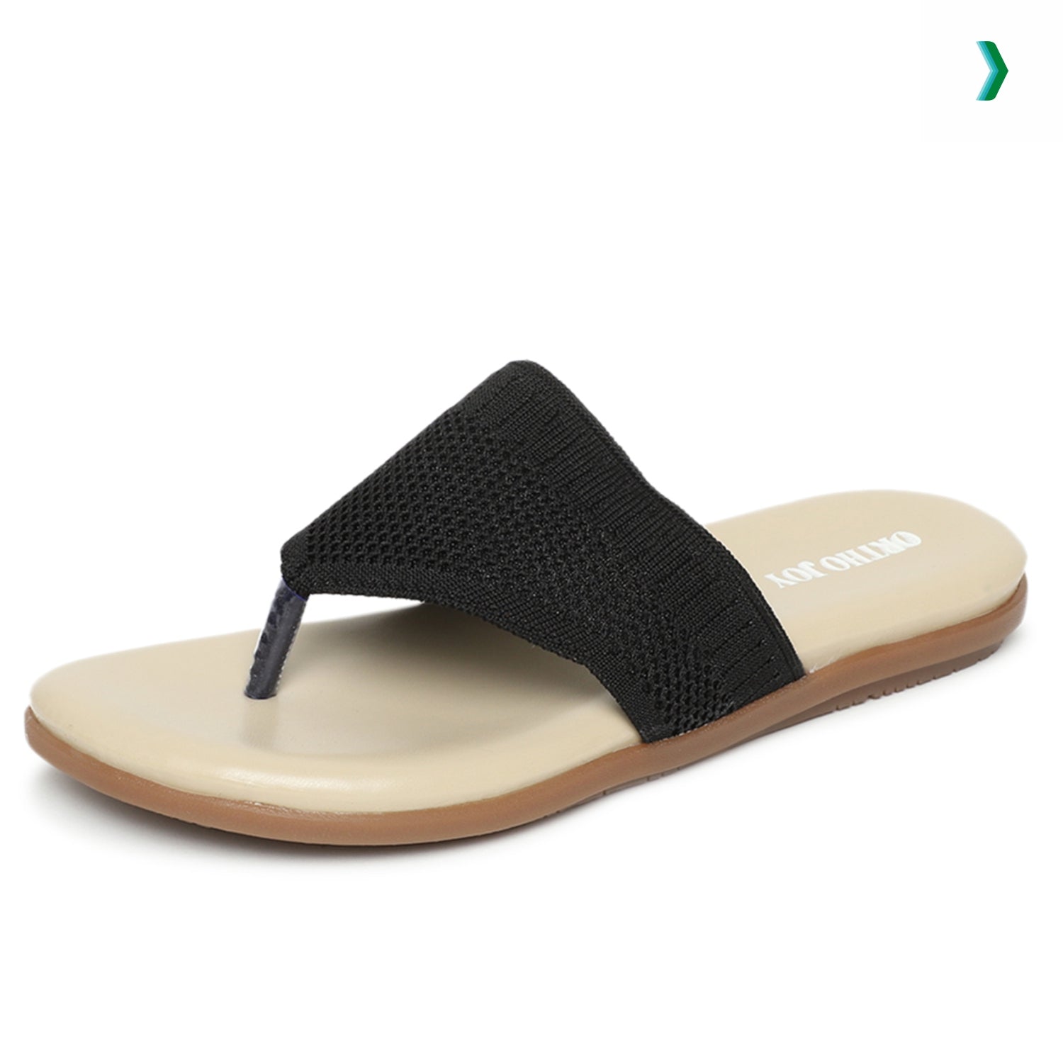 ORTHO JOY Fancy Comfortable flat sandals for women - 36 / Black