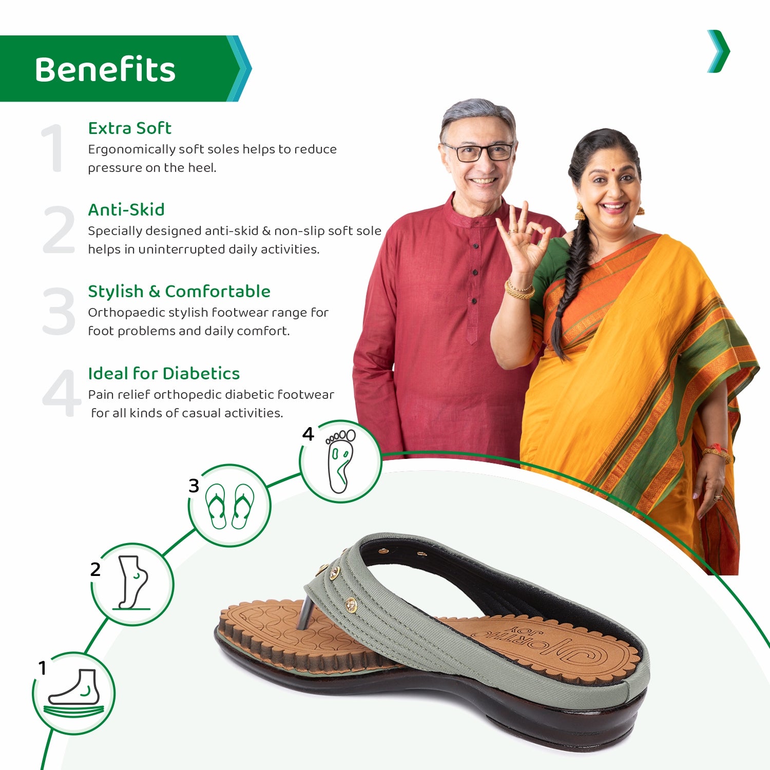 orthojoy slippers, doctor chappal for ladies