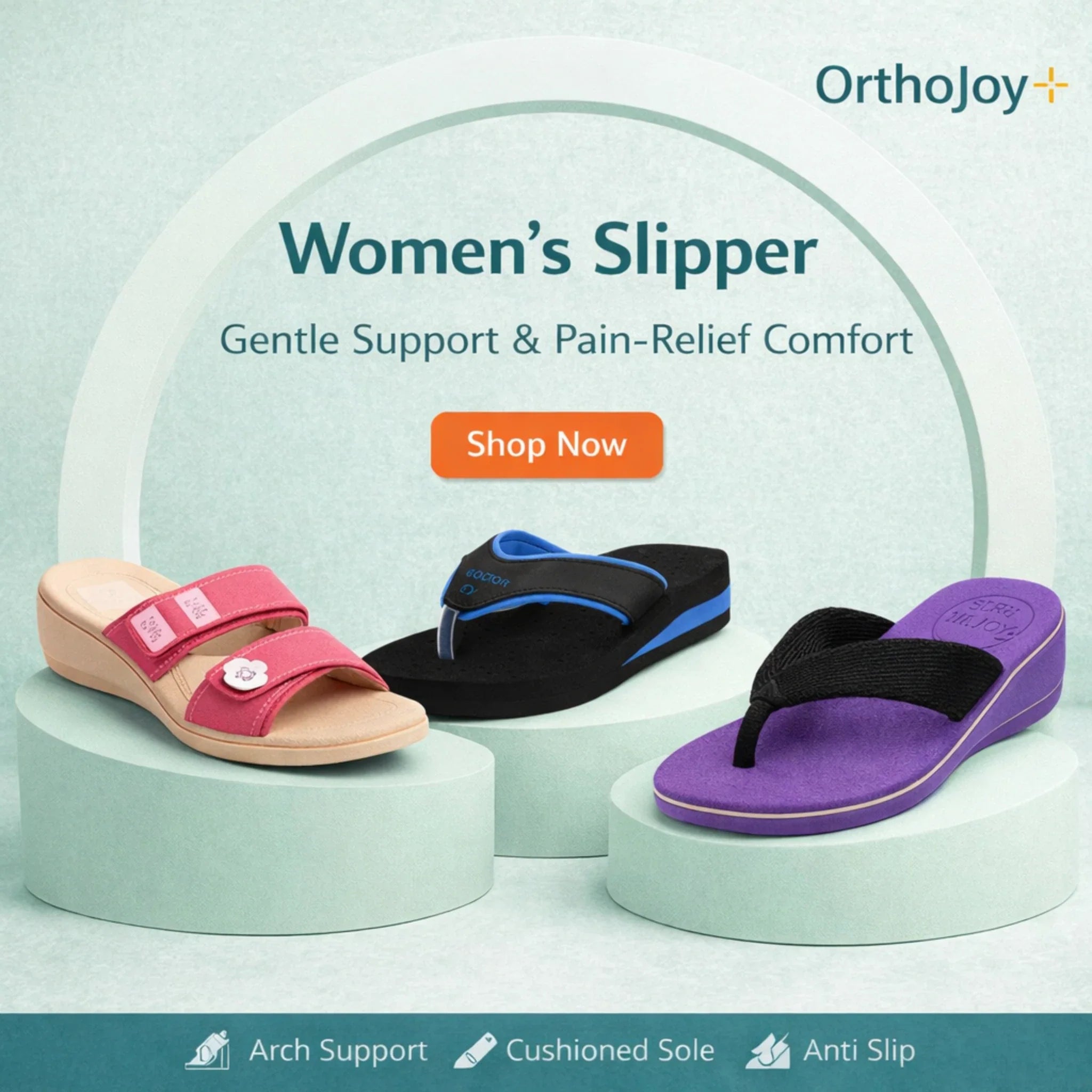 Women’s Orthopedic Slippers – Comfortable Doctor Slippers | OrthoJoy