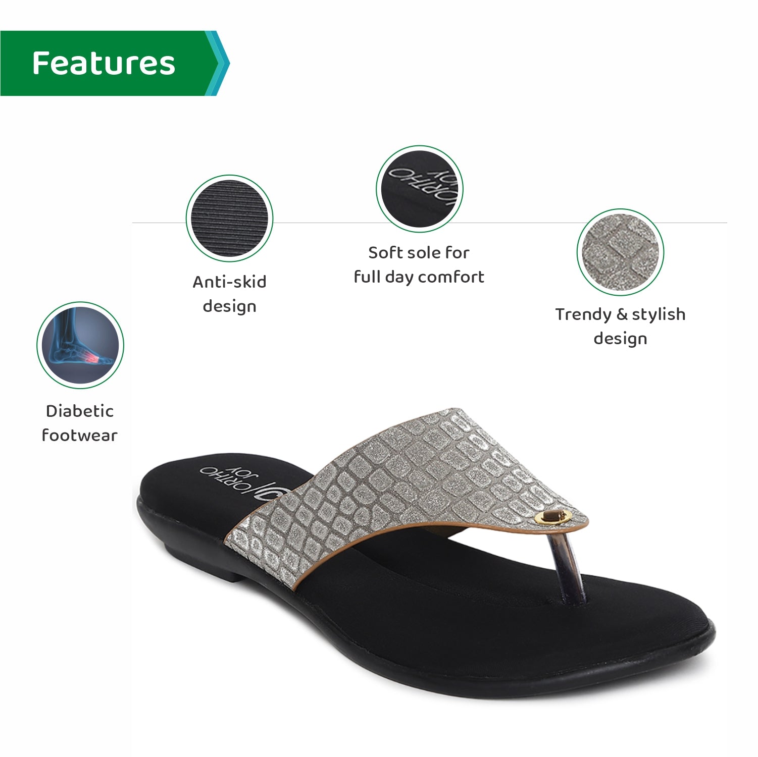 ORTHO JOY Fancy doctor Casual slippers for women