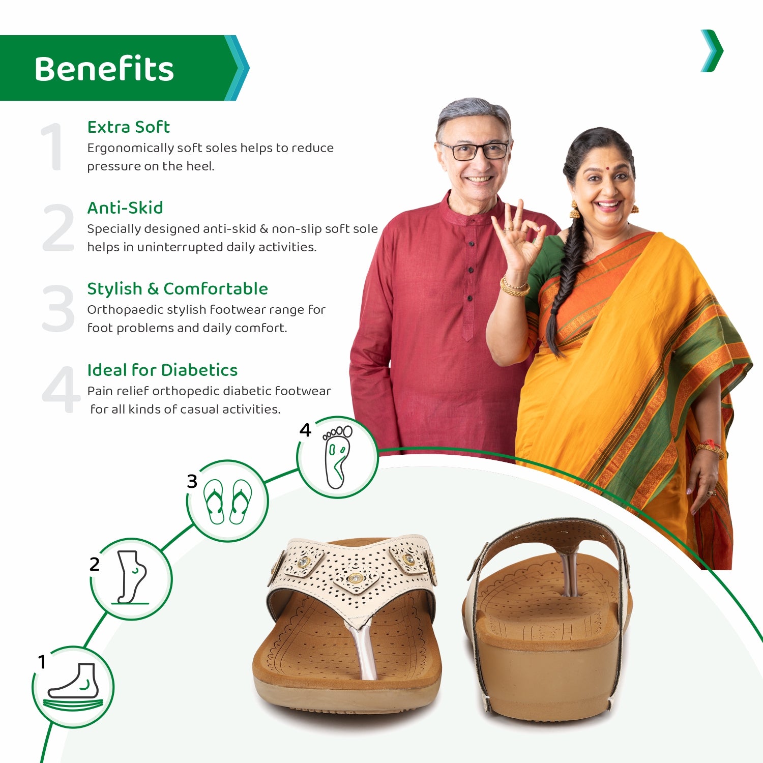 ortho joy slippers, dr ortho chappal for ladies, ortho soft slippers