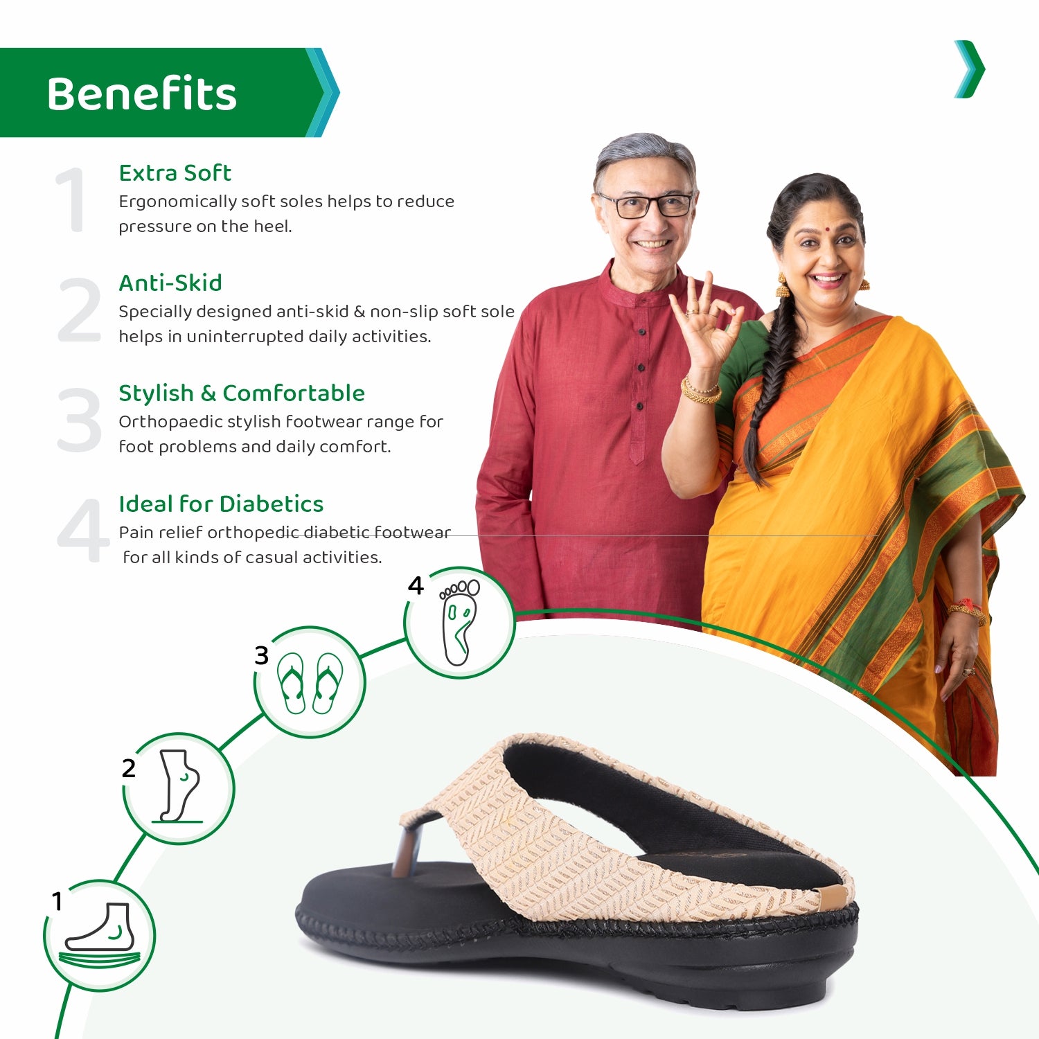 Buy extra soft doctor slippers at best price | Ortho slippers