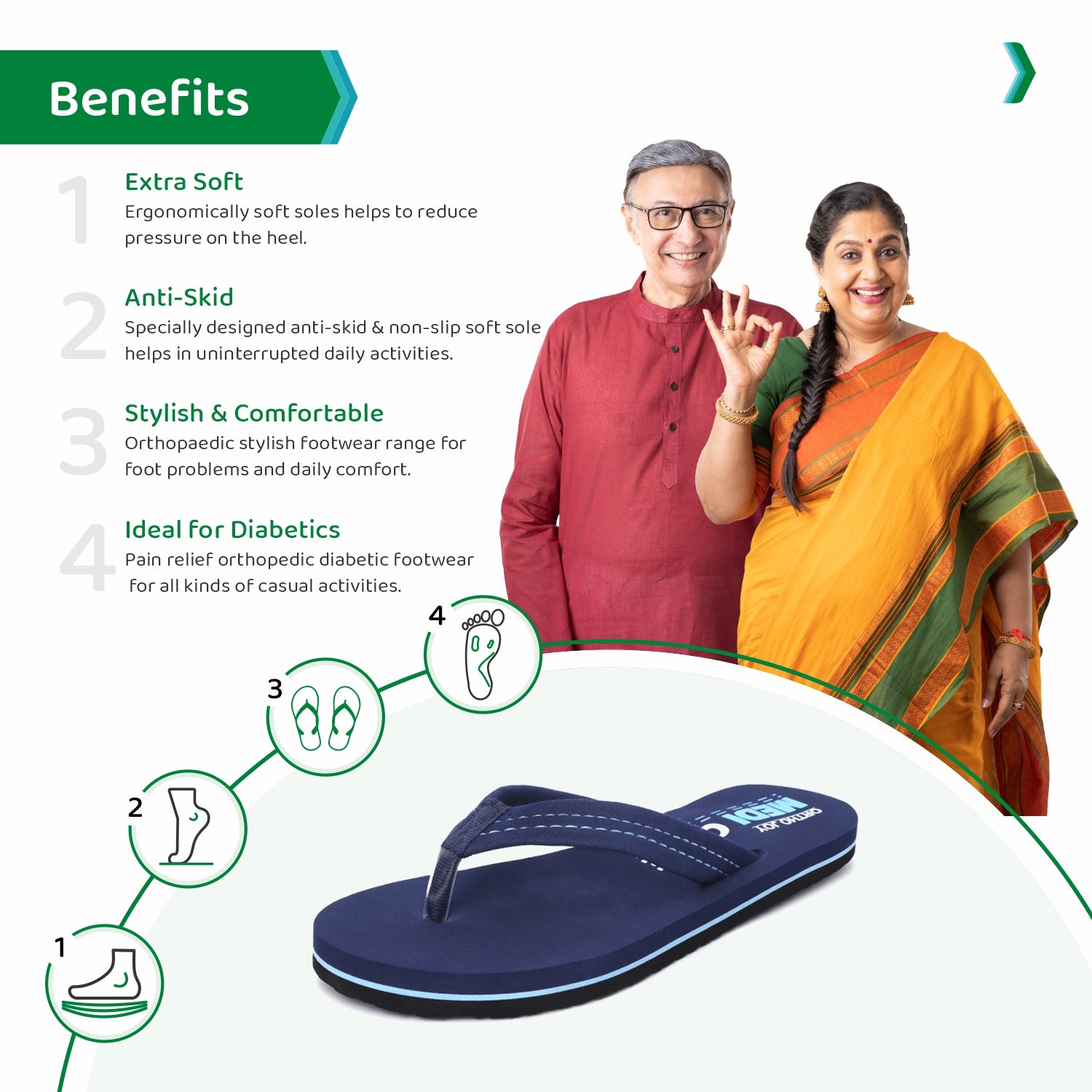 ortho chappal for ladies, ortho slippers for ladies