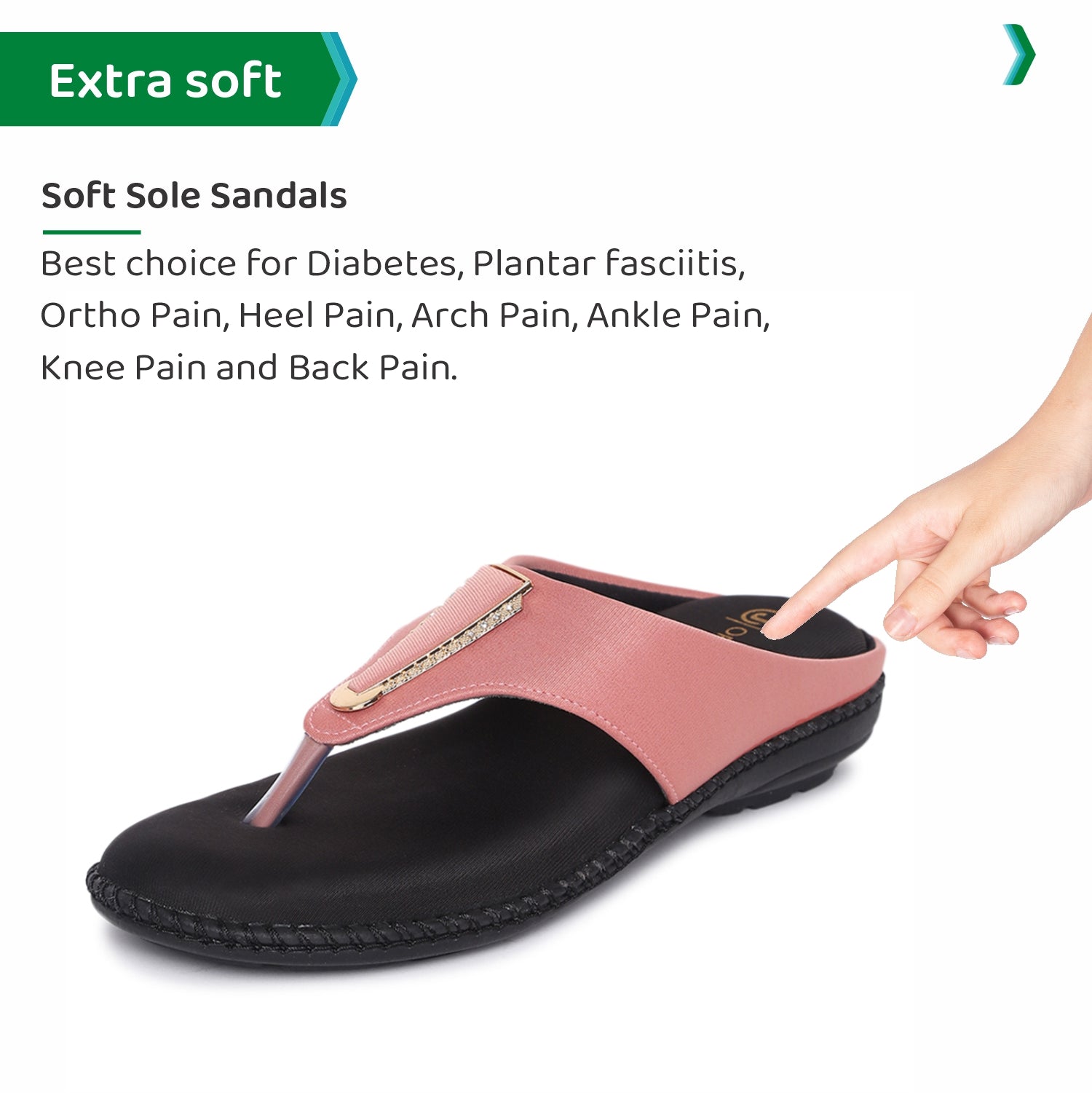 ORTHO JOY Fancy doctor slippers | Flat sandals