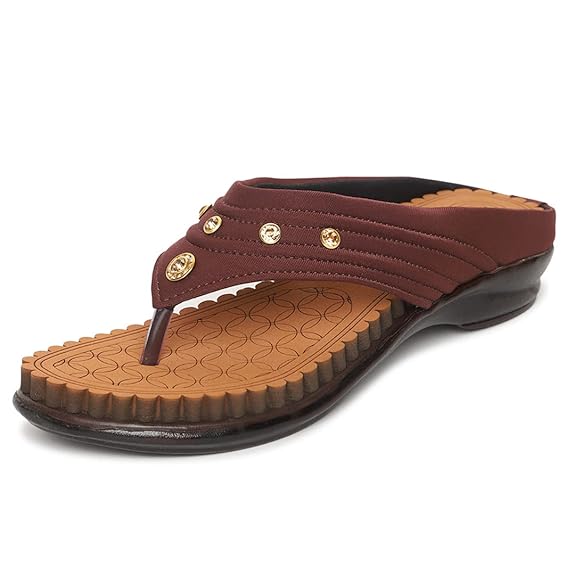 ORTHO JOY Women’s Orthopedic Comfort Slippers – Extra Soft Cushioned Flip-Flops with Arch Support | Lightweight Anti-Slip Daily Wear Sandals