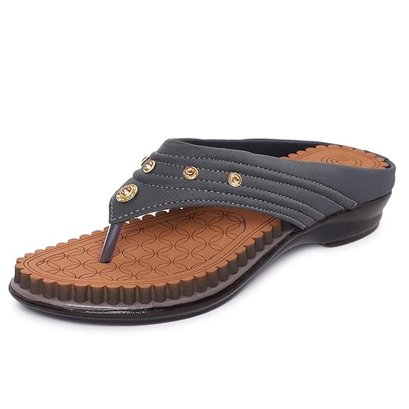 ORTHO JOY Women’s Orthopedic Comfort Slippers – Extra Soft Cushioned Flip-Flops with Arch Support | Lightweight Anti-Slip Daily Wear Sandals