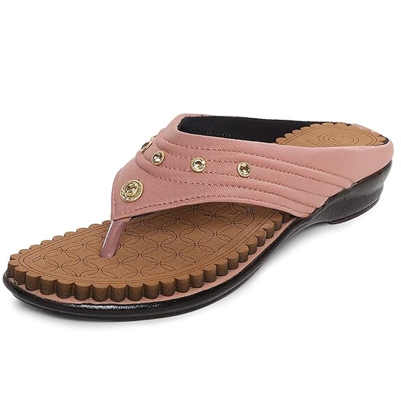 ORTHO JOY Women’s Orthopedic Comfort Slippers – Extra Soft Cushioned Flip-Flops with Arch Support | Lightweight Anti-Slip Daily Wear Sandals