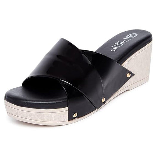 ORTHO JOY Women’s Orthopedic Comfort Slippers | Extra-Soft Cushioned Flip-Flops | Lightweight Anti-Skid Footwear