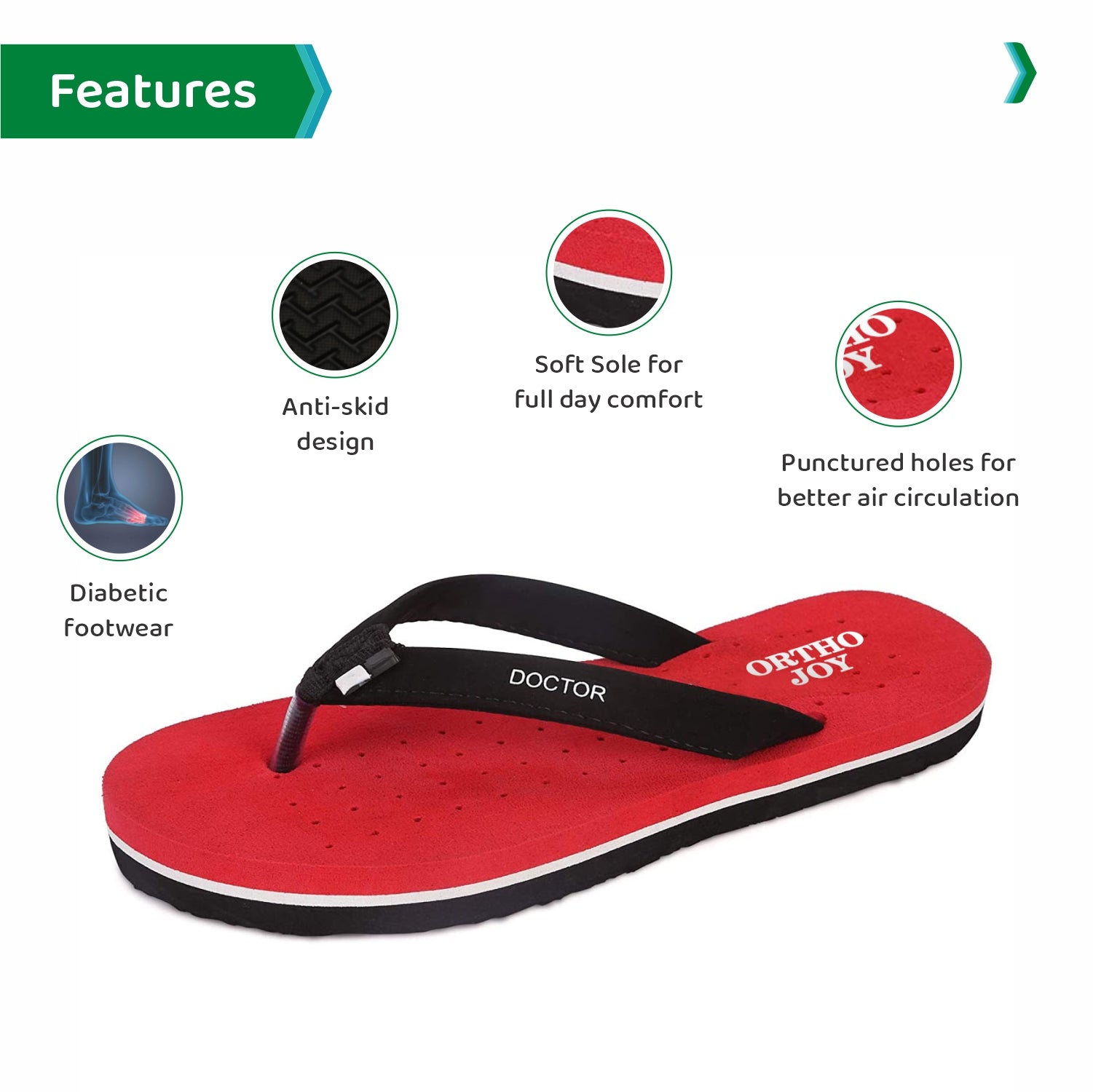V.Step Orthotic Slippers with Arch Support, India | Ubuy