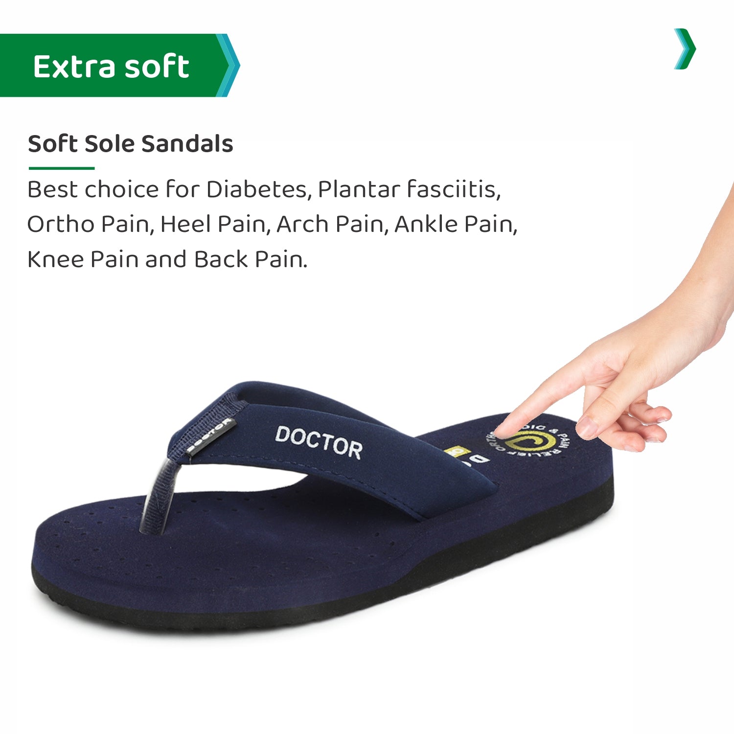 ORTHO JOY Extra Soft Doctor Ortho Slippers for men.